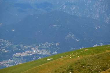 Monte Baldo. İtalya. Güzel dağ eteklerinde için görünümü.
