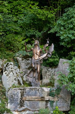 Spiazzi, İtalya - 15 Ağustos 2017: Madonna Sanctuary Corona, Verona, Lombardiya, İtalya'nın bir görünüm.