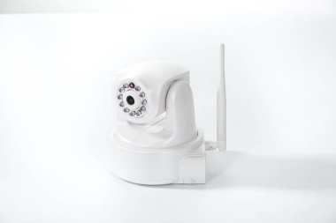 Gomel, Belarus - 27 Mart 2013: Güvenlik kameraları Nts Gomel şirketin beyaz bir arka plan üzerinde.