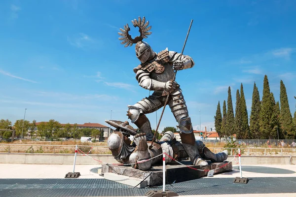 Verona, Italien - 17 augusti 2017: Kampen gladiatorer. Arena di Verona festivalen. Detalj av opera prestanda. — Stockfoto