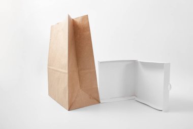 kağıt torba gıda ürünleri için. Fast food paketleme