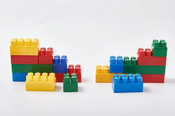 Colorful cubes of designer on white background. — Stock Photo, Image