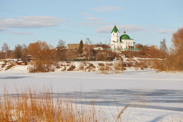 GOMEL, Bielorrússia - 24 de março de 2018: Igreja de São Nicolau, o Maravilheiro . — Fotografia de Stock