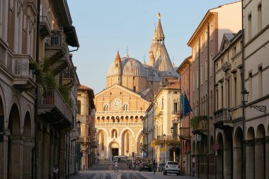 Padova, Italy - August 24, 2017: edifice of Pontifical Basilica of Saint Anthony of Padua. clipart