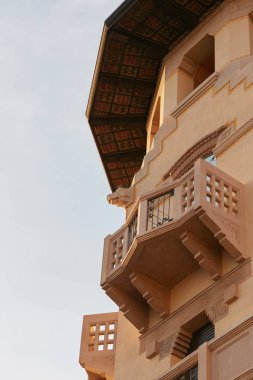 Padova, İtalya - 24 Ağustos 2017: Binada Padua kent antik parçası liberty stili içinde pencere eşiği ile.