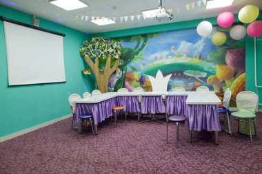 Gomel, Beyaz Rusya - 18 Nisan 2018: çocuk eğlence merkezi. Çocuk Oyun Odası.