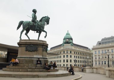 Vienna, Avusturya - 15 Nisan 2018: Heykel Müzesi Viyana Merkez İlçesi bir binici.
