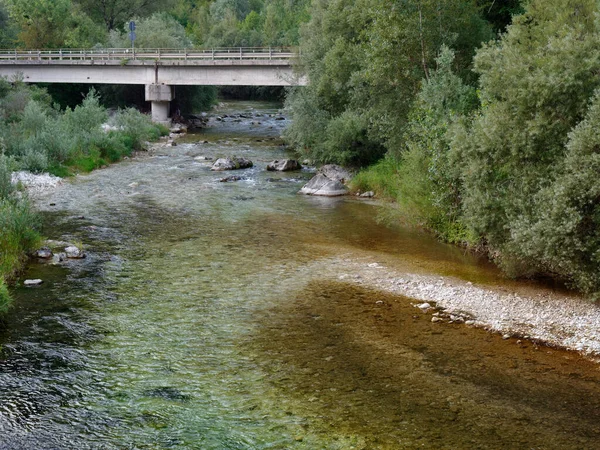 Province of Vicensa. Mountain river near the village of Localita Pria — Stock Photo, Image