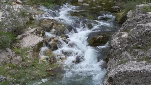 Provincia de Vicensa. Río de montaña cerca del pueblo de Localita Pria — Vídeo de stock