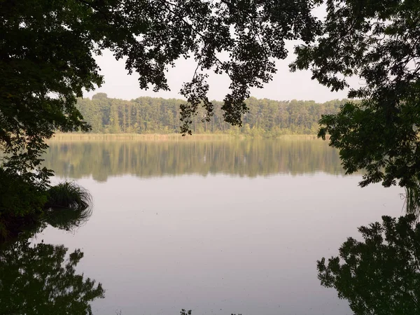 Χώρος αναψυχής πάρκο δίπλα στη λίμνη. Wolsztyn, Πολωνία — Φωτογραφία Αρχείου