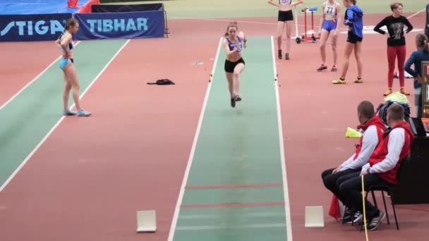 Gomel Belarus December 2019 International Athletics Competitions Framework Sports Festival — Stock Video