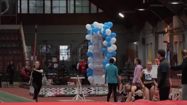Гомель Беларус Декабря 2019 Года Международные Соревнования Легкой Атлетике Рамках — стоковое видео