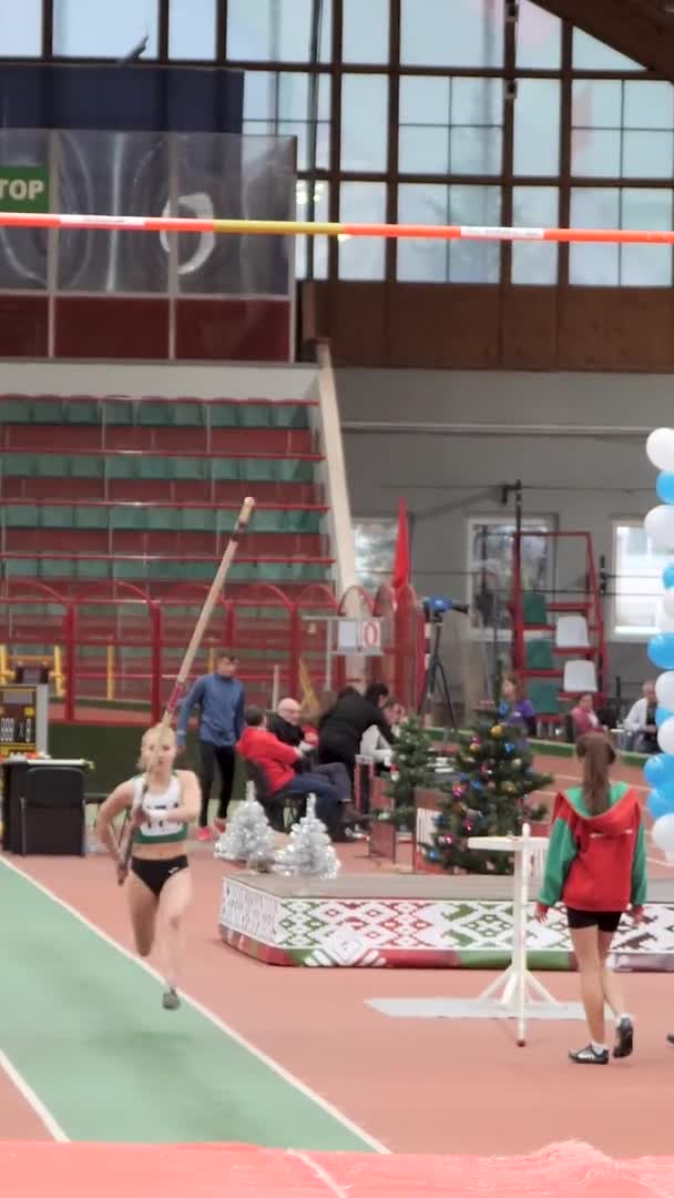 Gomel Belarus Dezembro 2019 Competições Internacionais Atletismo Âmbito Festival Esportes — Vídeo de Stock