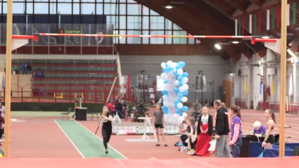 Gomel Weißrussland Dezember 2019 Internationale Leichtathletik Wettbewerbe Rahmen Des Sportfestes — Stockvideo