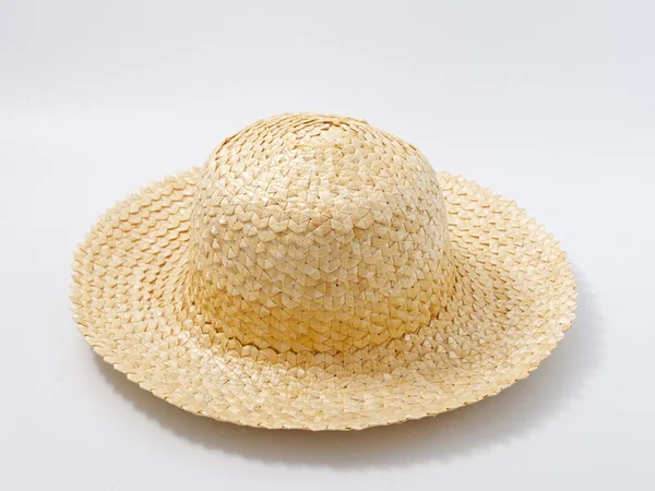 Articles of straw. natural material handmade hat — Stock Photo, Image