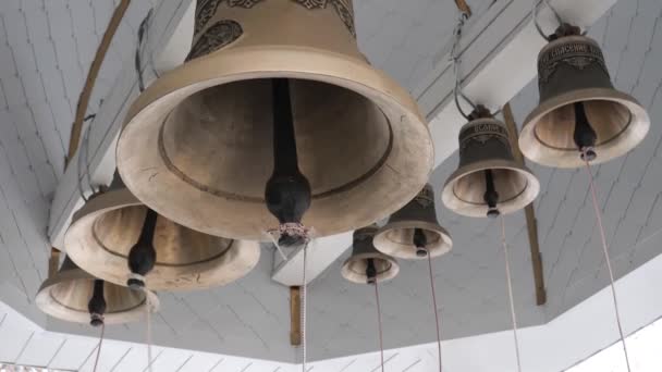 Gomel, Belarus - January 7, 2020: Peter and Paul Cathedral ring the bells. — 비디오