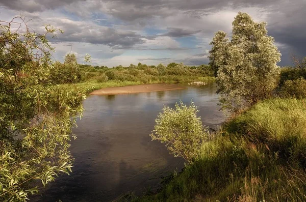 Cloudy Clouds River Summer 2020 — Stock Photo, Image