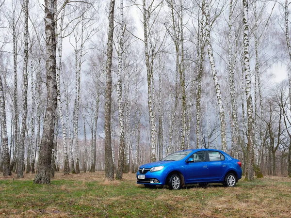 Gomel Biélorussie Mars 2020 Renault Rogan Bleu Dans Une Boucherie — Photo