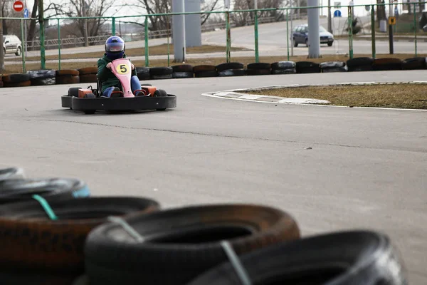 Gomel Believe Goarus March 2010 Amateur Competition Race Karting Track — 스톡 사진