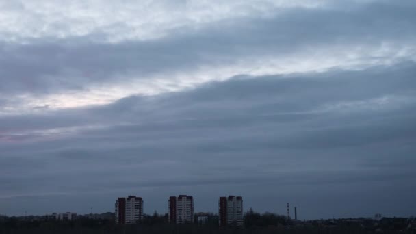 Kırmızı Mor Turuncu Gün Batımı Bulutu Kırmızı Mor Bulutlu Zaman — Stok video