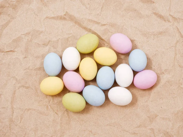 Gift Set Easter Colored Eggs White Background 2020 — Stock Photo, Image