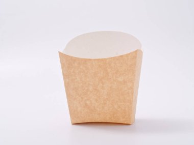 Beyaz arka planda fast food için çevre dostu ambalaj 2020