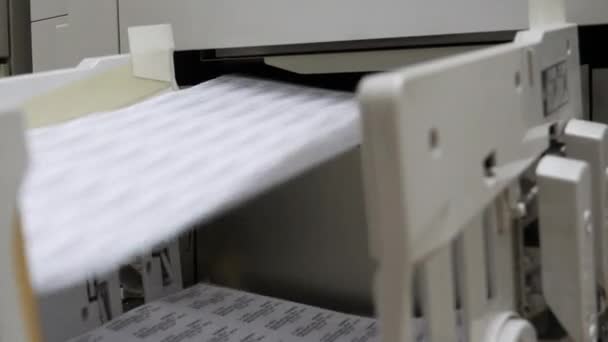 Copier Prints Copies Documents High Speed — Stock Video