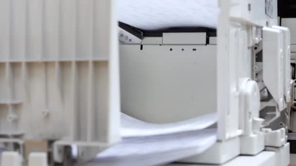 Fotocopiadora Imprime Cópias Documentos Alta Velocidade — Vídeo de Stock