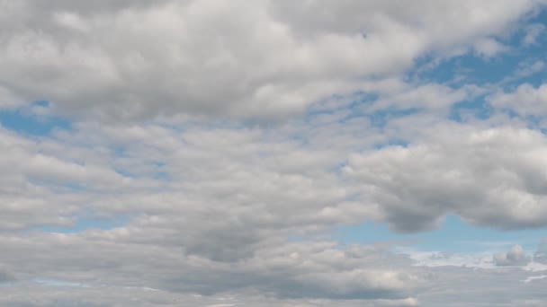 Красивое Голубое Небо Фоне Облаков Небесные Облака Небо Облаками Погода — стоковое видео