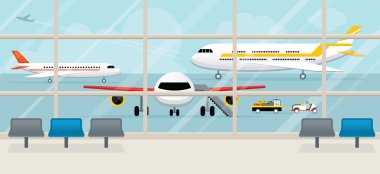 Airport Terminal look Outside clipart