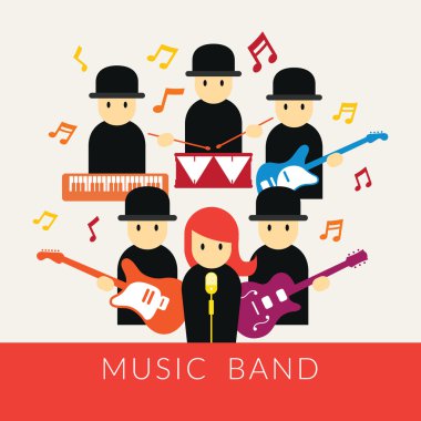 Müzisyen enstrümanlar ile