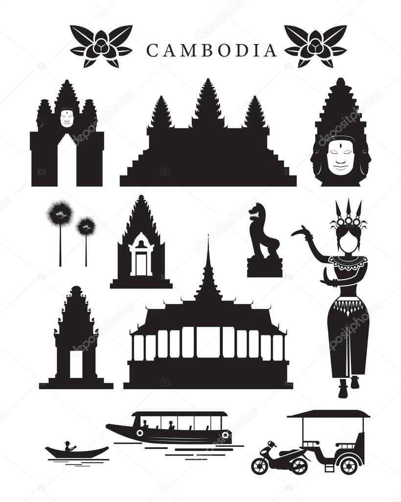 Cambodia Landmarks and Culture Object Set