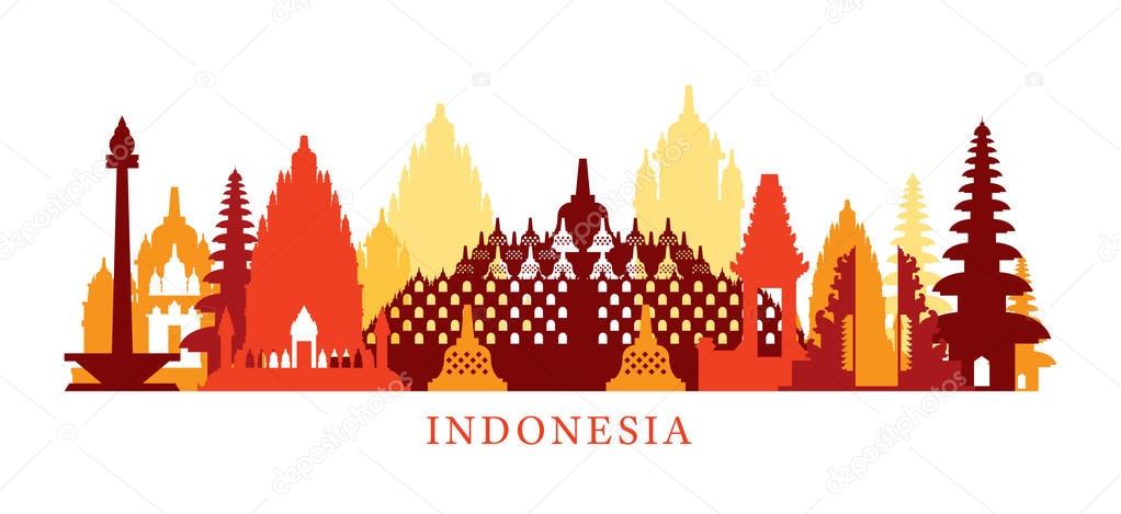 Indonesia Architecture Landmarks Skyline, Shape