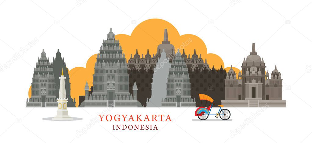 Yogyakarta, Indonesia Architecture Landmarks Skyline