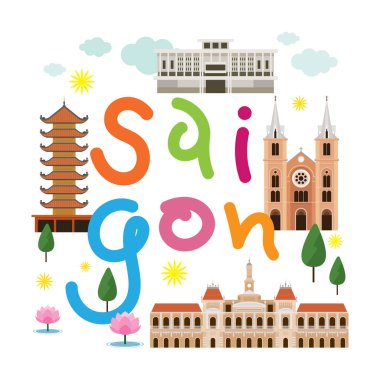 Saigon veya Ho Chi Minh City, Vietnam seyahat ve cazibe