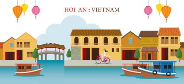 Hoi bir Vietnam yerlerinden manzarası