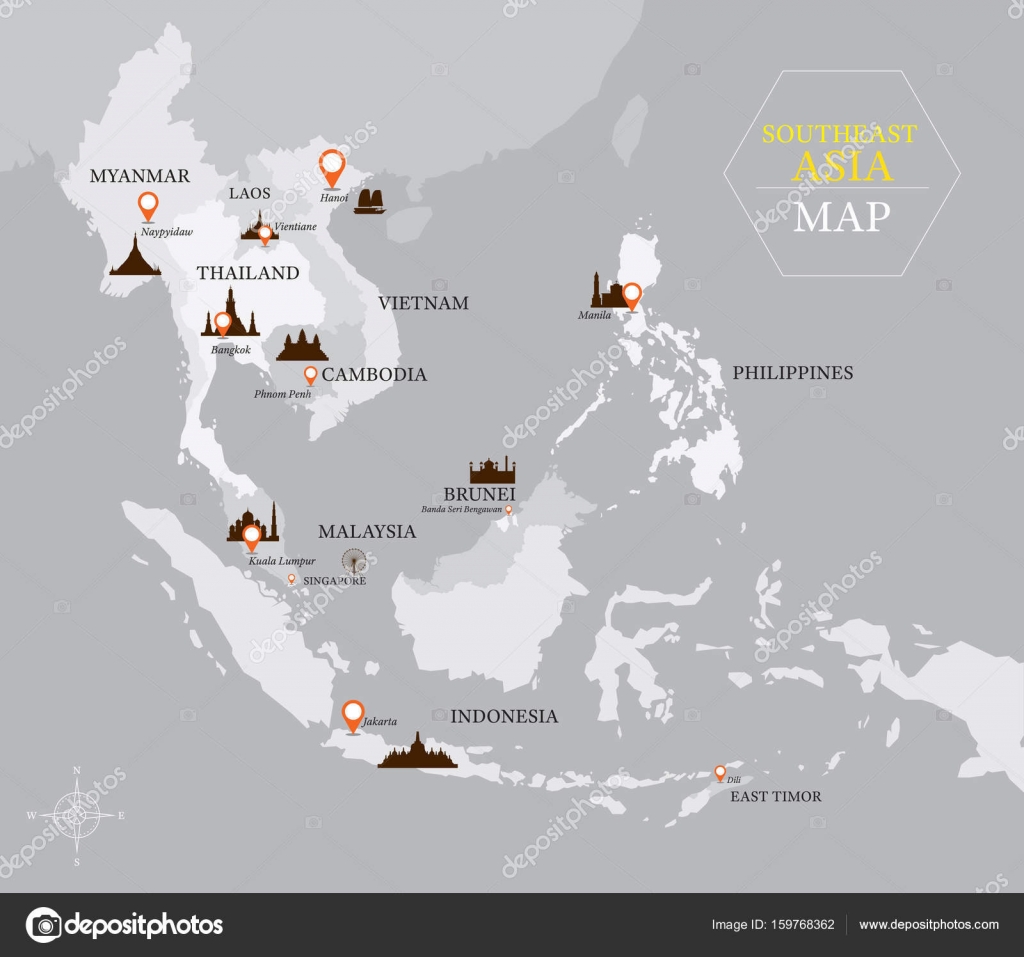 landmarks travel and tourist attraction vector by muchmania