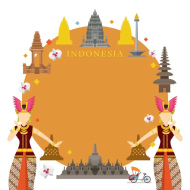 Endonezya tarihi yerler, geleneksel dans, çerçeve