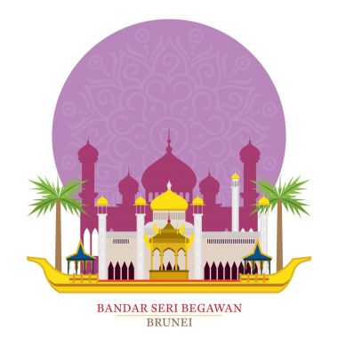 Bandar Seri Begawan, Brunei Dekorasyon Arka Plan ile