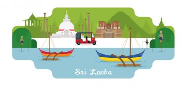 Sri Lanka seyahat ve cazibe simge