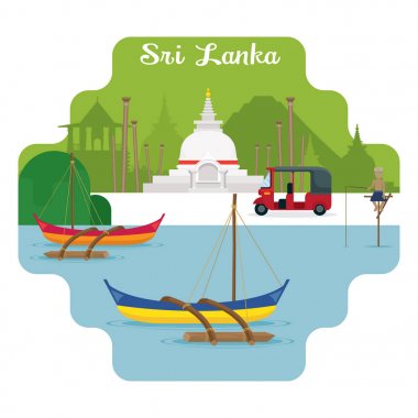 Sri Lanka seyahat ve cazibe simge