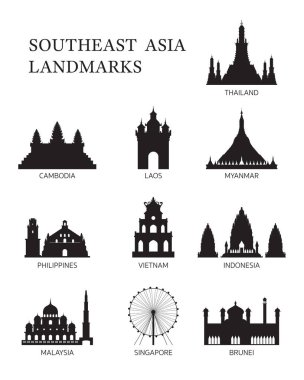 ASEAN, Güneydoğu Asya'da Landmark siluet Set