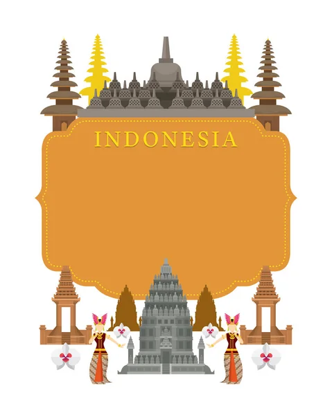 Indonesia Landmarks, Traditional Dance, Frame