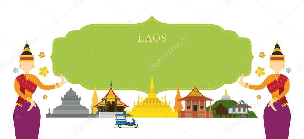 Laos Landmarks, Traditional Dance, Frame