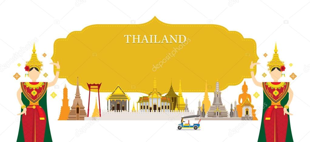 Thailand Landmarks, Traditional Dance, Frame