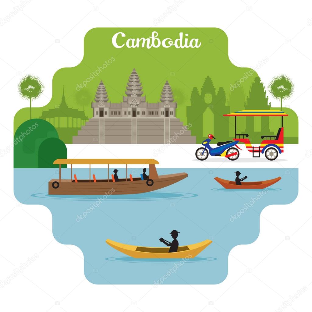 Cambodia Travel and Attraction Landmarks