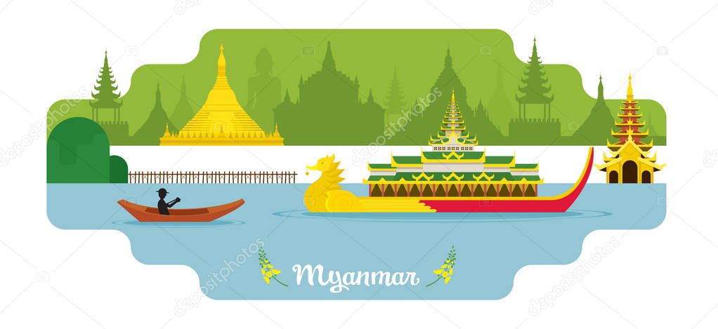 Myanmar Travel and Attraction Landmarks
