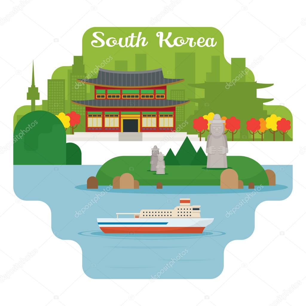 South Korea Travel and Attraction Landmarks
