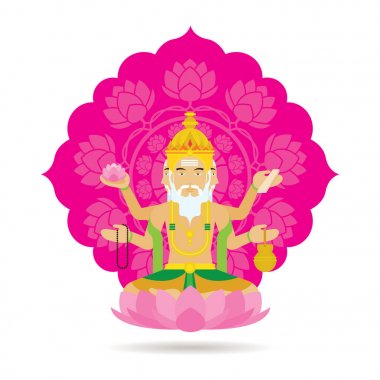 Brahma Hindu God or Deity clipart
