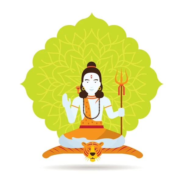 De Hindoe God Shiva of godheid — Stockvector